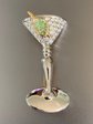 Large Rhinestone Martini Glas Pin Figural Cocktails