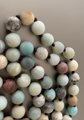 Unpolished Genuine Agate Stone Long Necklace Beads Beachy Coastal
