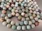 Unpolished Genuine Agate Stone Long Necklace Beads Beachy Coastal