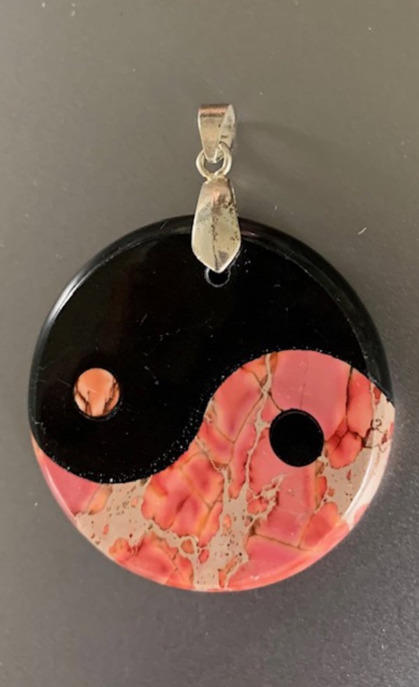 Ying Yang Stone Pendant Peace Harmony
