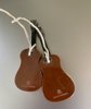 Two Vintage Celluloid Guitar Ornaments Hong Kong Musician Gift or Cake Topper