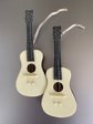 Two Vintage Celluloid Guitar Ornaments Hong Kong Musician Gift or Cake Topper