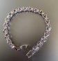 Purple CZ Hearts Tennis Bracelet Travel Safe Jewelry