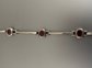 Sterling Silver Garnet Station Bracelet Fine Jewelry