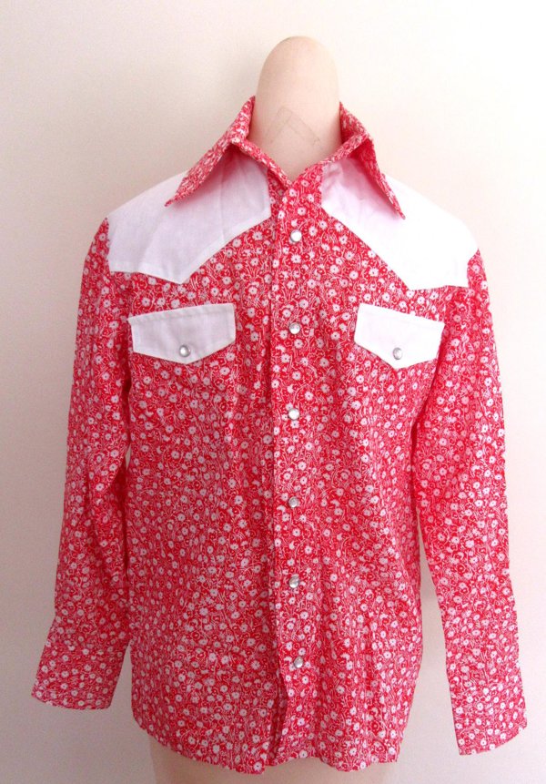 Vintage 1970's Men's Western Shirt