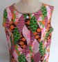 Vintage 1960's Wild Colors Mod House Sleeveless Dress 