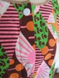 Vintage 1960's Wild Colors Mod House Sleeveless Dress 