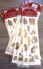 Vintage 1999 Shackman Embossed Monkey Stickers Lot  8 Pkgs. 288 Pcs. Sealed