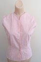 Vintage 1950's Judy Bond Pink and White Seersucker Sleevleess Cotton Blouse