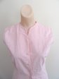 Vintage 1950's Judy Bond Pink and White Seersucker Sleevleess Cotton Blouse