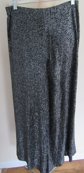 1970's Shimmery Black and Silver Palazzo Pants Disco Wear Vintage Clothing