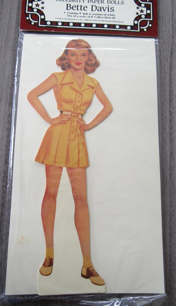 Vintage Shackman Bette Davis Paper Dolls Lot ELEVEN Pkgs. Dated 1992 Sealed