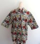 Men's 1990's Natural Issue Cotton Hawaiian Shirt Sz. Med