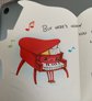 Vintage Anthropomorphic Piano Get Well Card The DA Line Unused Musician 