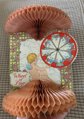 Beistle Honeycomb Wheel of Love Articulated Valentine Card Ephemera