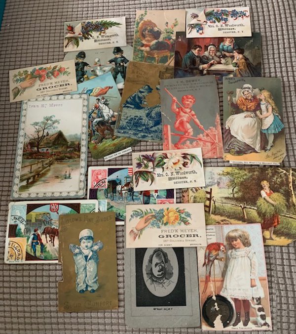 Vintage Trade Card Lot Advertising Ephemera