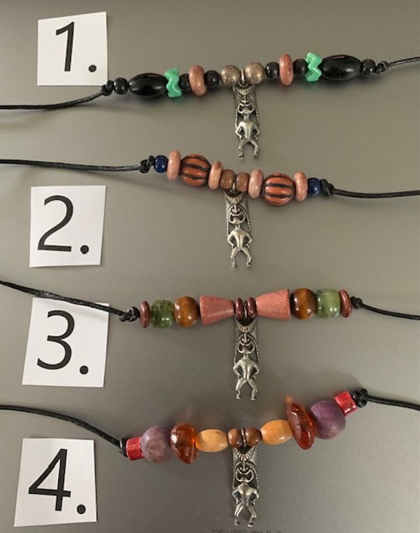 Sterling Silver Tiki Pendant  Beaded Necklace Your Choice Never Worn