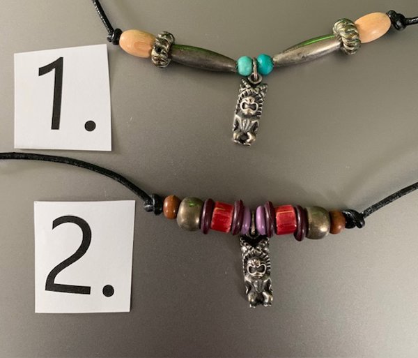 Sterling Silver Tiki Pendant Necklace Your Choice