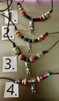Sterling Silver Tiki Pendant Necklace Beaded Necklace Never Worn