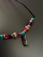 Sterling Silver Tiki Pendant Necklace Beaded Necklace Never Worn
