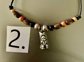 Sterling Silver Tiki Pendant Beaded Necklace Hand Made Never Worn