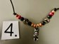 Sterling Silver Tiki Pendant Beaded Necklace Hand Made Never Worn