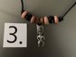 Sterling Silver Tiki Pendant Beaded Necklace Hand Made Never Worn