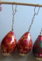 Vintage 1960's Mod Teardrop Pierced Earrings Never Worn Your Choice