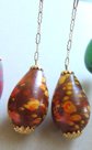 Vintage 1960's Mod Teardrop Pierced Earrings Never Worn Your Choice