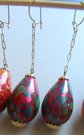Vintage 1960's Mod Teardrop Pierced Earrings Never Worn Your Choice