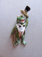 Vintage HAR Anthropomorphic Frog Pin Needs Repair Signed Jewelry