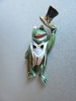Vintage HAR Anthropomorphic Frog Pin Needs Repair Signed Jewelry