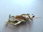 Vintage HAR Anthropomorphic Frog Pin Needs Repair Signed Jewelry