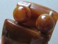 Vintage Bakelite Necklace and Matching Bracelet Peanut Butter