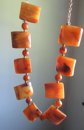 Vintage Bakelite Necklace and Matching Bracelet Peanut Butter