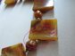 Vintage Bakelite Necklace and Matching Bracelet Peanut Butter
