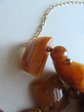 Vintage Bakelite Necklace and Matching Bracelet Peanut Butter