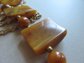 Vintage Bakelite Necklace and Matching Bracelet Peanut Butter