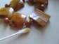 Vintage Bakelite Necklace and Matching Bracelet Peanut Butter