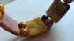 Vintage Bakelite Necklace and Matching Bracelet Peanut Butter