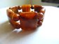 Vintage Bakelite Necklace and Matching Bracelet Peanut Butter
