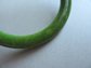 Vintage Genuine Bakelite Bangle Bracelet Grass Green Yellow Swirl 