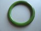 Vintage Genuine Bakelite Bangle Bracelet Grass Green Yellow Swirl 