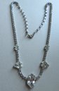 Vintage 1950's Jay Flex Sterling  Silver Rhinestone Necklace Was Lengthened
