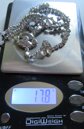 Vintage 1950's Jay Flex Sterling  Silver Rhinestone Necklace Was Lengthened