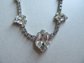 Vintage 1950's Jay Flex Sterling  Silver Rhinestone Necklace Was Lengthened