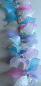 Vintage 1980's Tutti Fruitti Lucite Frosted Leaves Necklace Summer Jewelry