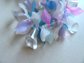 Vintage 1980's Tutti Fruitti Lucite Frosted Leaves Necklace Summer Jewelry