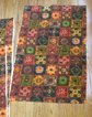 Vintage 1970's Tiki Style Curtains SIX Panels Fabric For Pillows or Handbags