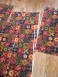 Vintage 1970's Tiki Style Curtains SIX Panels Fabric For Pillows or Handbags